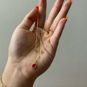 Kendra Scott Nola Necklace in Red Cherry Illusion